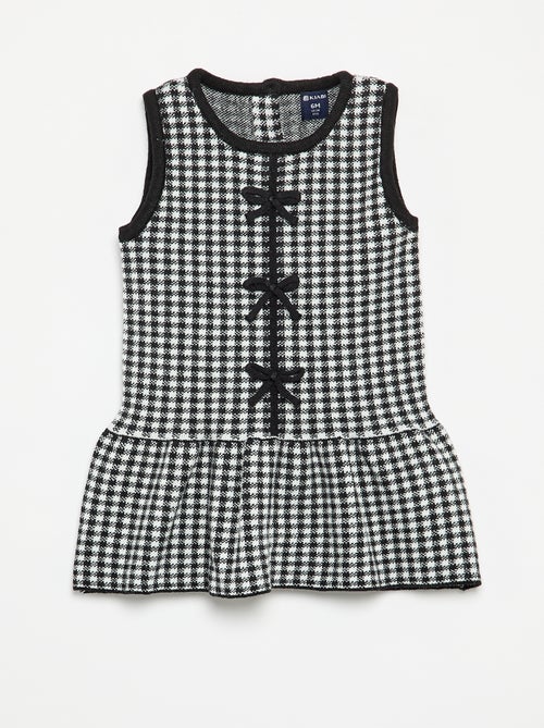 Ärmelloses Strickkleid mit Schleifen - Kiabi