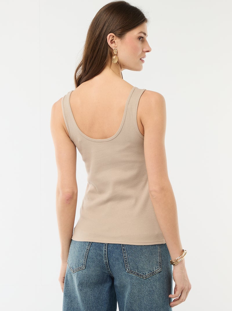 Ärmelloses Top Beige - Kiabi