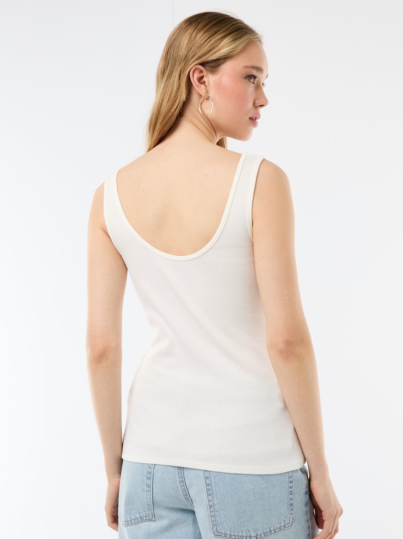 Ärmelloses Top Weiß - Kiabi