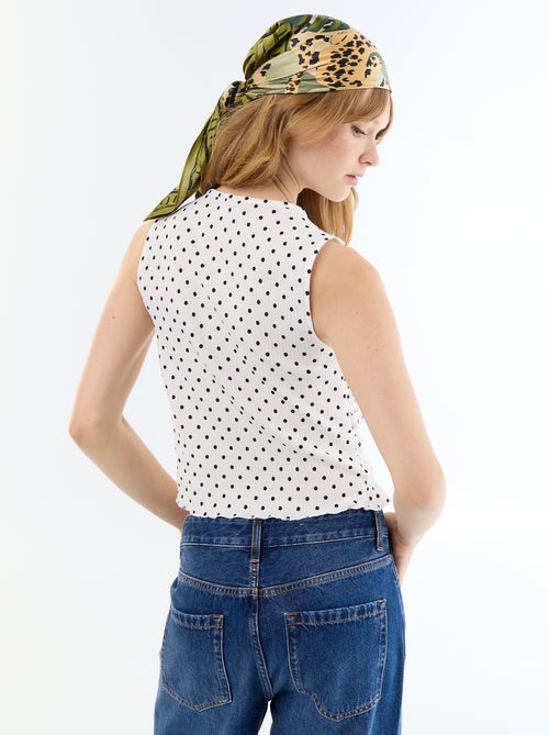 Ärmelloses Waffelstrick-Top - Kiabi