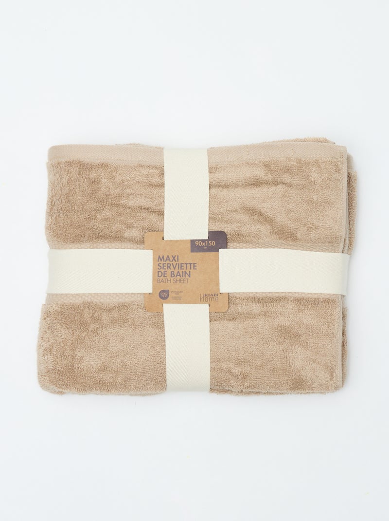 Asciugamano da bagno 90 x 150 cm - Kiabi Home Beige - Kiabi