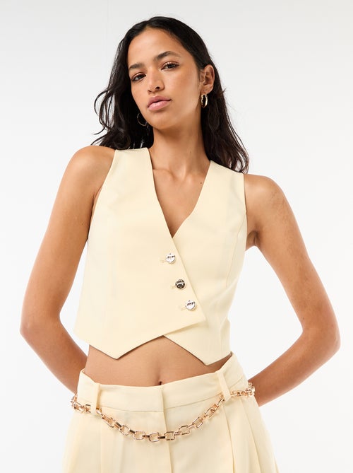 Asymmetrical Button-Front Suit Vest - Kiabi