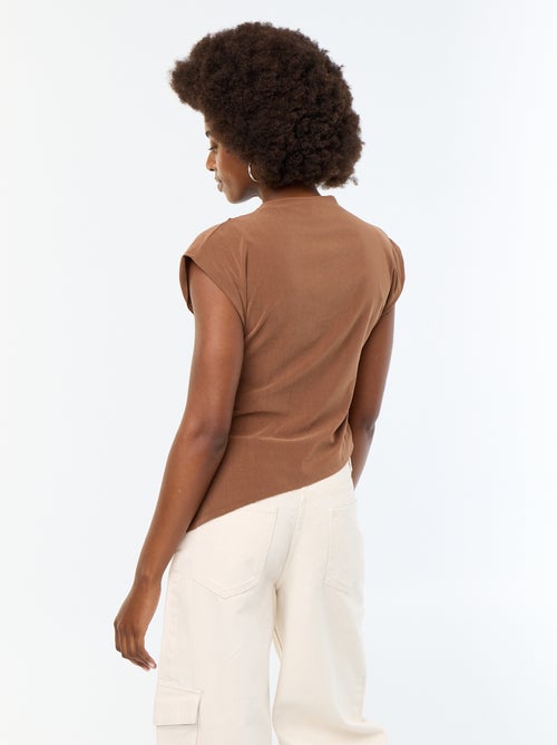 Asymmetrisches ärmelloses T-Shirt - Kiabi