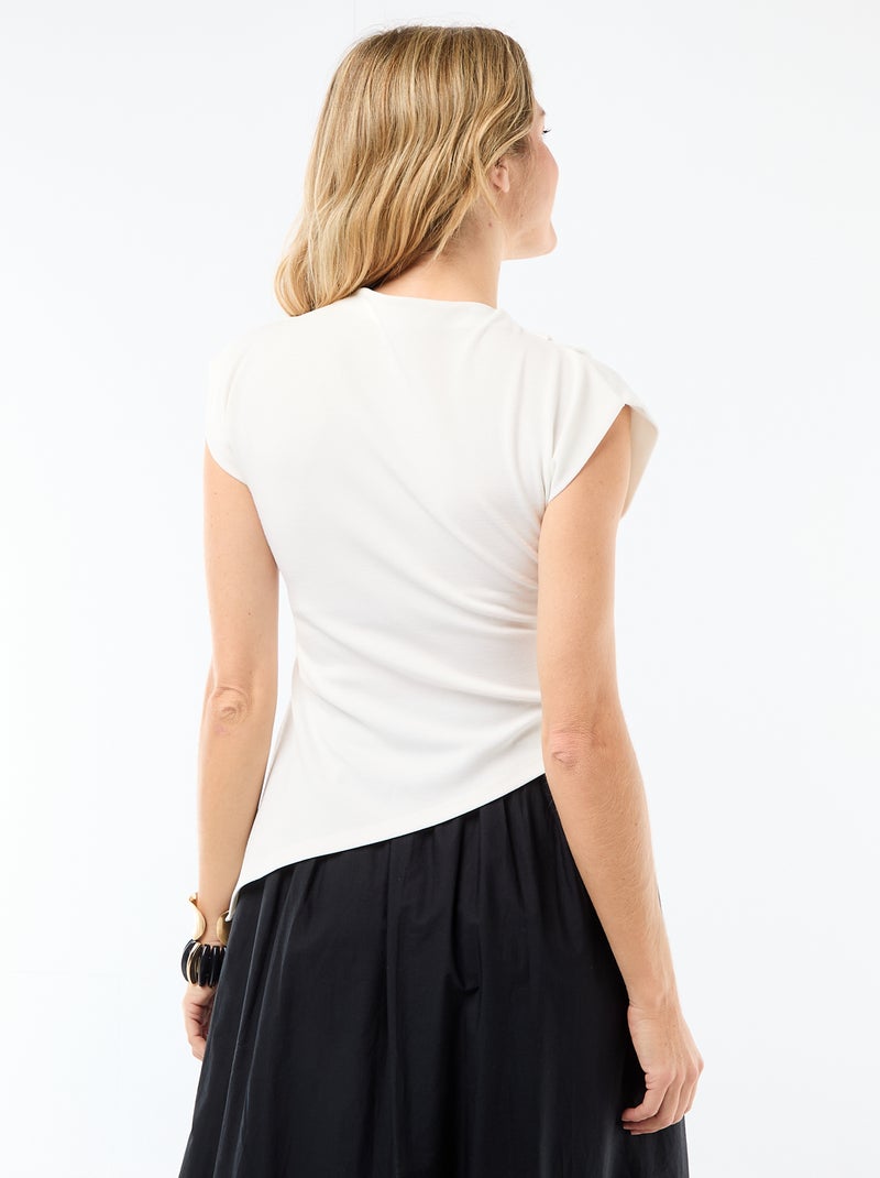 Asymmetrisches ärmelloses Top Weiß - Kiabi