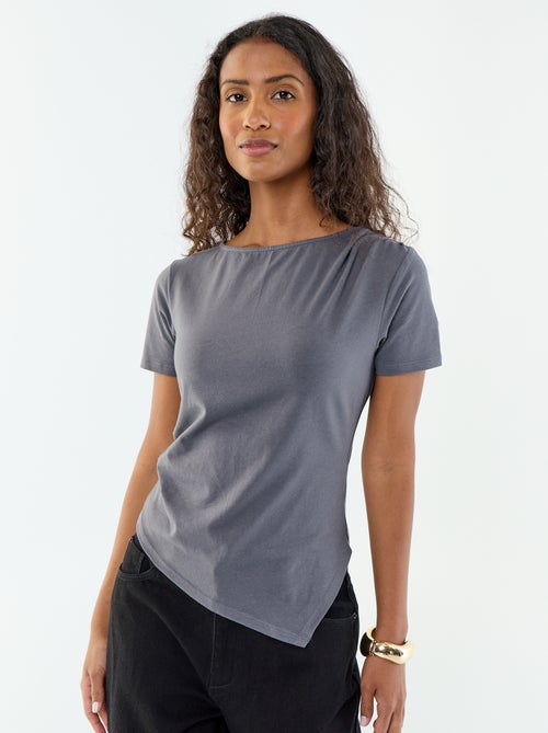 Asymmetrisches Kurzarm-T-Shirt - Kiabi