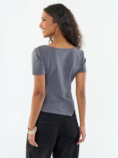 Asymmetrisches Kurzarm-T-Shirt - Kiabi