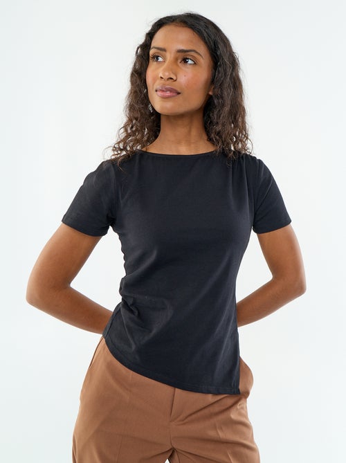 Asymmetrisches Kurzarm-T-Shirt - Kiabi Asymmetrisches Kurzarm-T-Shirt - Kiabi