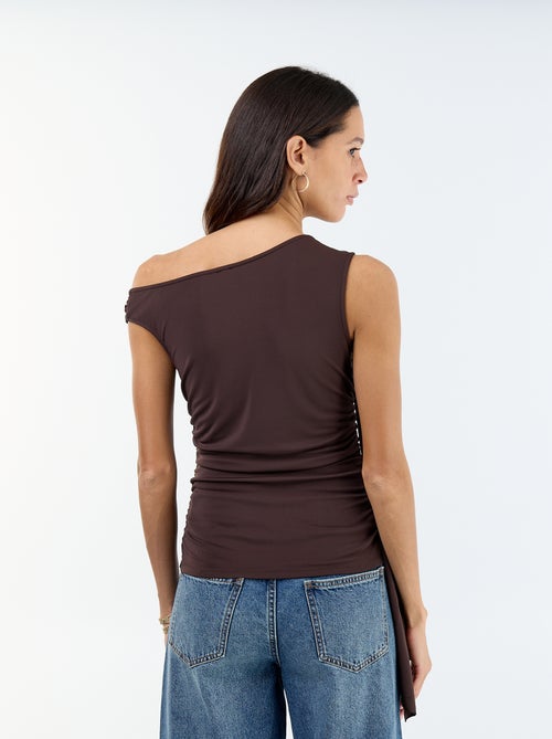 Asymmetrisches Uni-Stretch-Top - Kiabi