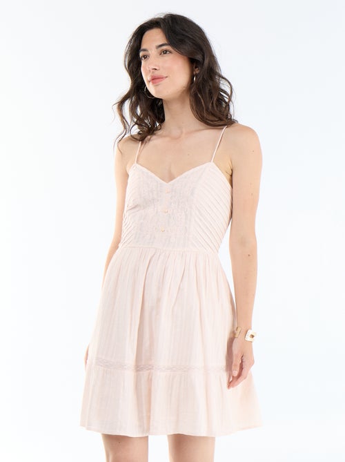 Ausgestelltes Kleid mit Spaghettiträgern - Kiabi Ausgestelltes Kleid mit Spaghettiträgern - Kiabi