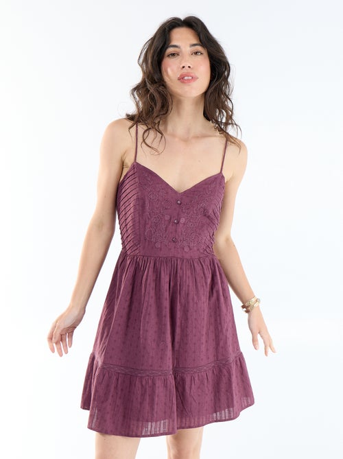 Ausgestelltes Kleid mit Spaghettiträgern - Kiabi Ausgestelltes Kleid mit Spaghettiträgern - Kiabi