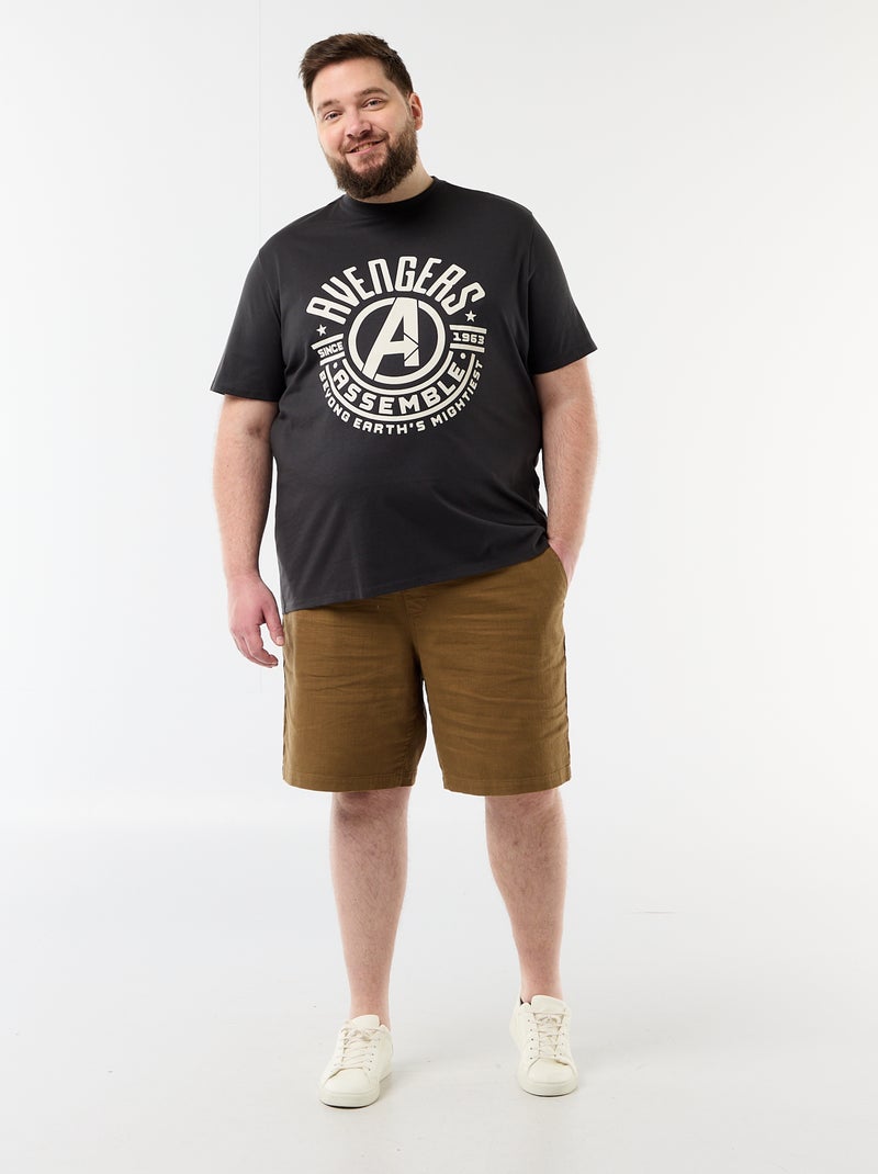 "Avengers" Short-Sleeved T-shirt Black - Kiabi