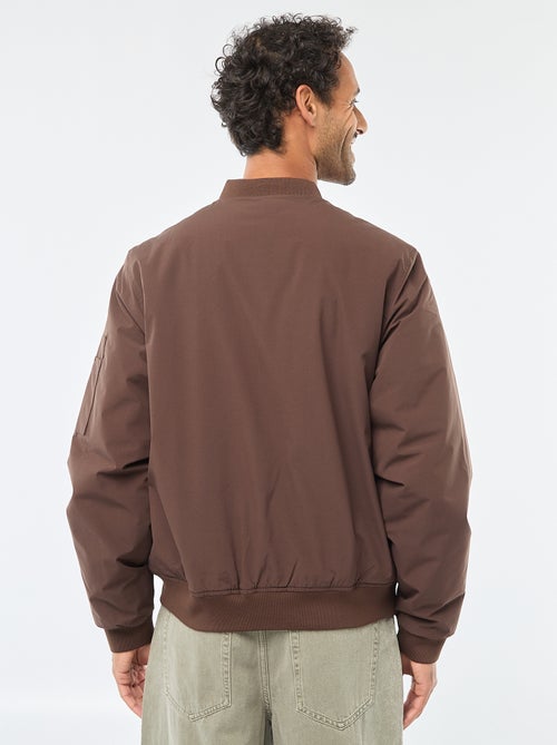 Aviator-Style Jacket with Zipped Sleeve Pocket - Kiabi Aviator-Style Jacket with Zipped Sleeve Pocket - Kiabi