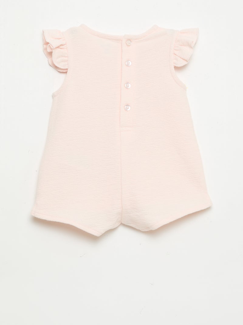 Baby Terry Playsuit Pink - Kiabi