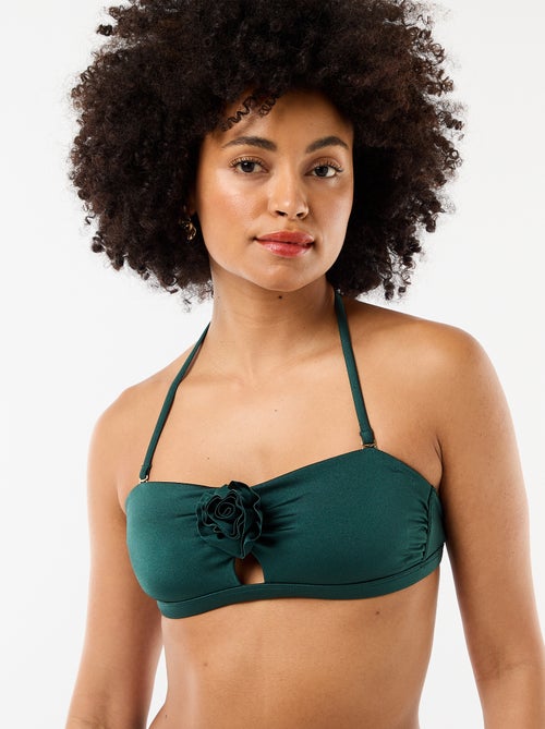 Bade-Bandeau mit Blumenrelief-Detail - Kiabi