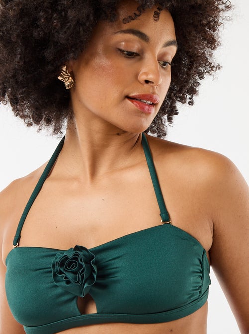 Bade-Bandeau mit Blumenrelief-Detail - Kiabi