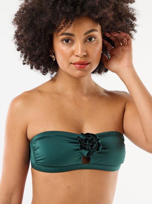 Bade-Bandeau mit Blumenrelief-Detail - Kiabi