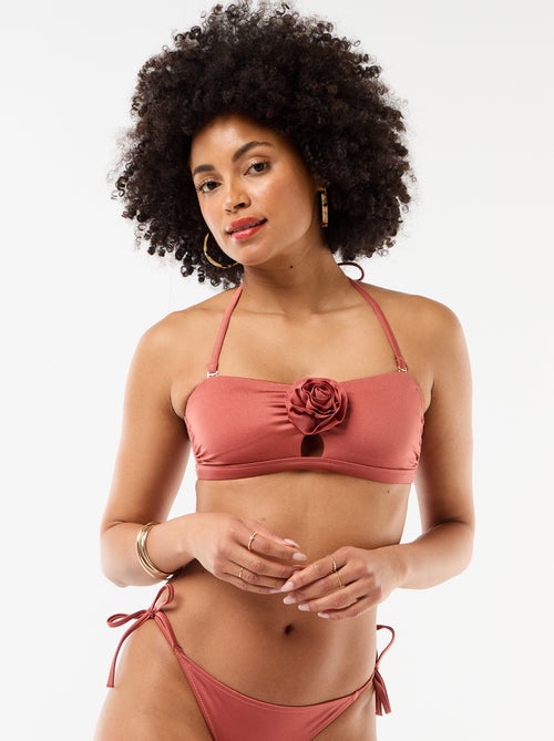 Bade-Bandeau mit Blumenrelief-Detail - Kiabi