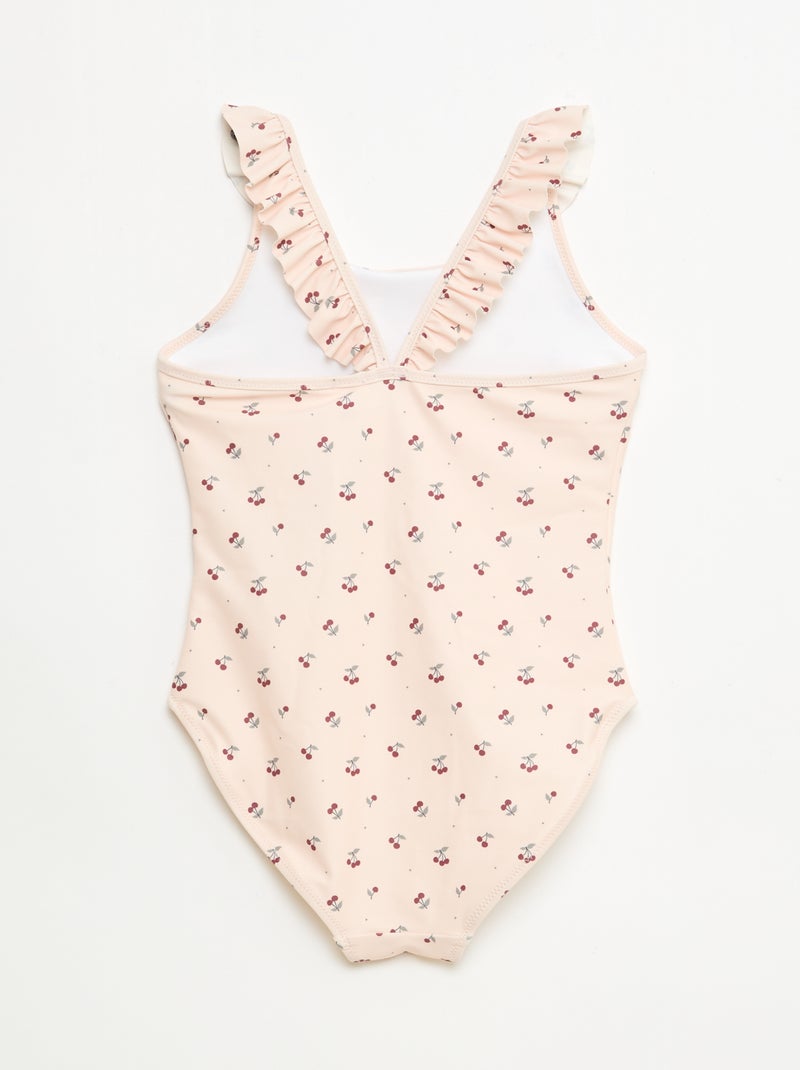 Badeanzug mit tropischem Allover-Muster Rosa - Kiabi