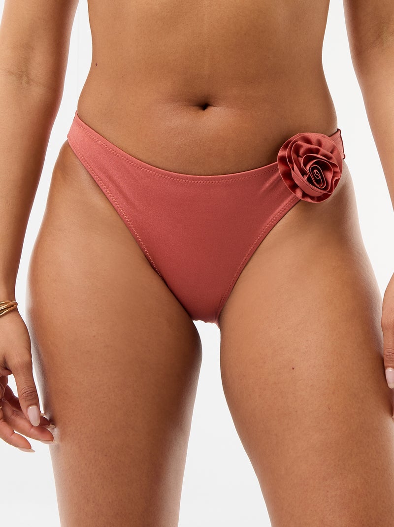 Badehose mit Reliefblume Rot - Kiabi