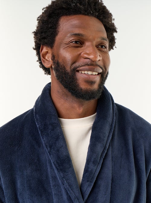 Bademantel aus Fleece mit Gürtel - Kiabi