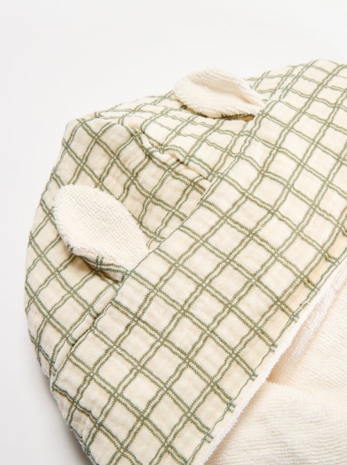 Bademantel aus Frottee und Baumwollgaze - Kiabi Home - Kiabi