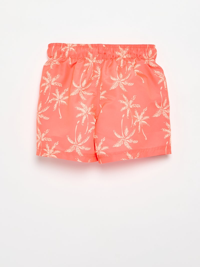 Badeshorts mit Allover-Meer-Print Orange - Kiabi