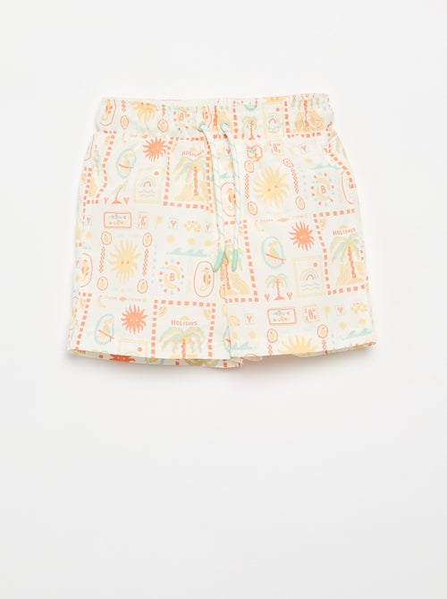 Badeshorts mit Allover-Meeresprint - Kiabi