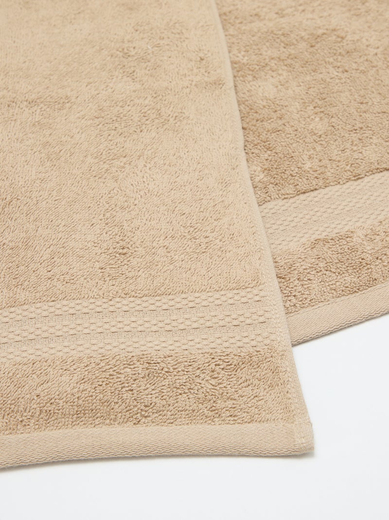 Badetuch 50x90 cm Beige - Kiabi