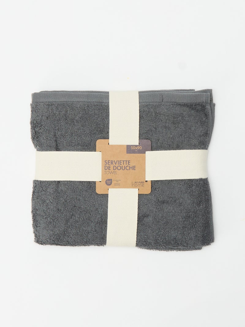 Badetuch 50x90 cm Gris - Kiabi
