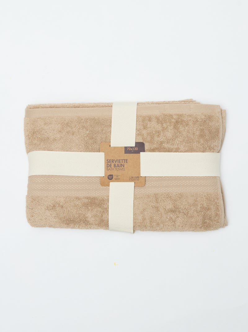 Badetuch 70 x 130 cm - Kiabi Home Beige - Kiabi
