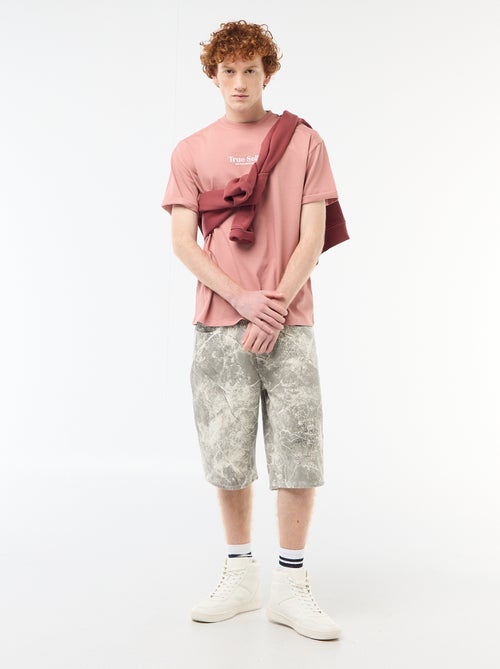 Baggy Cotton Shorts with Original Design - Kiabi