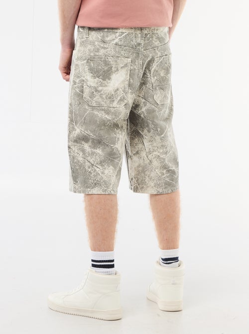 Baggy Cotton Shorts with Original Design - Kiabi