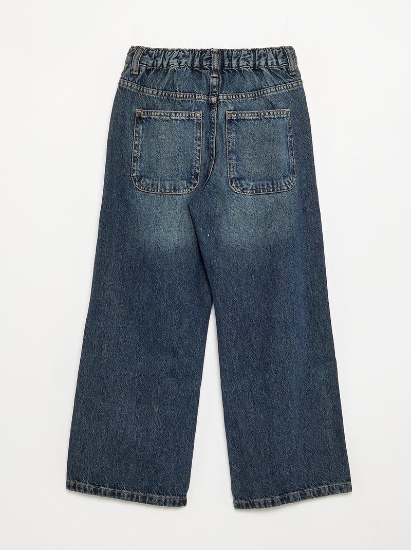Baggy-Denim mit 5 Taschen Blau - Kiabi