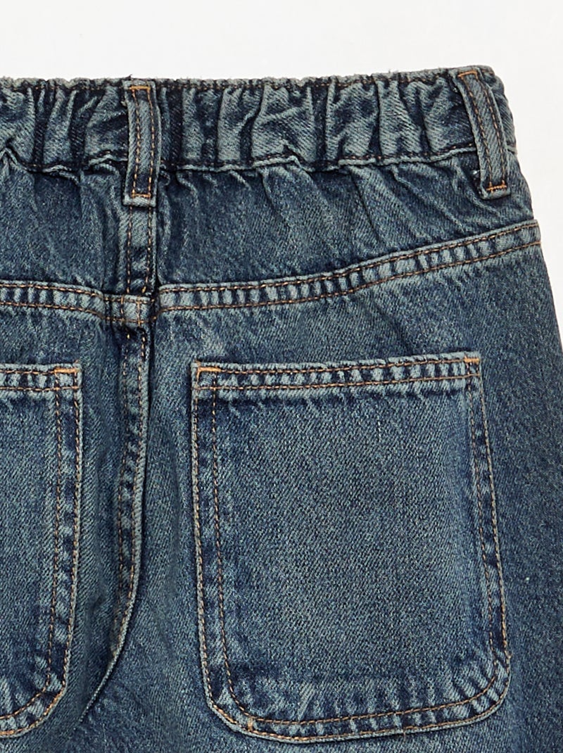 Baggy-Denim mit 5 Taschen Blau - Kiabi