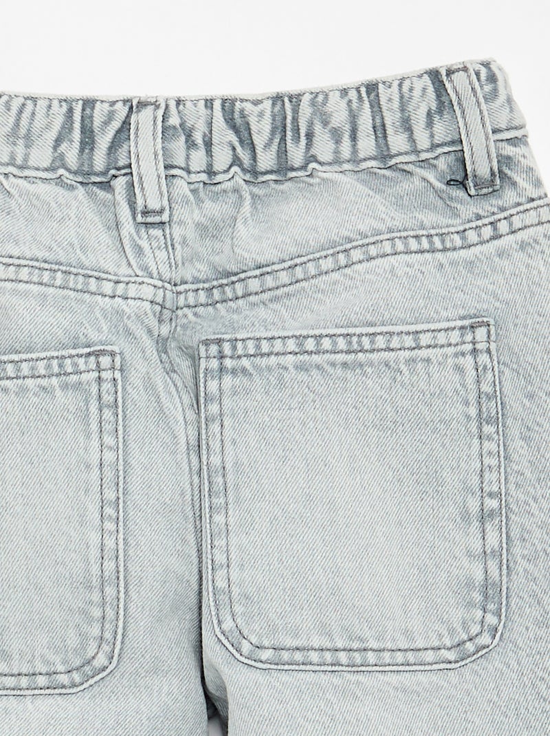 Baggy-Denim mit 5 Taschen Grau - Kiabi