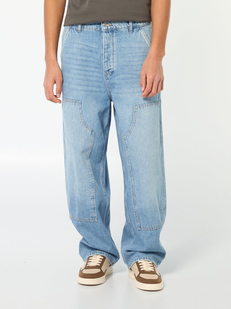 Baggy Fit Denim Pants Blue - Kiabi