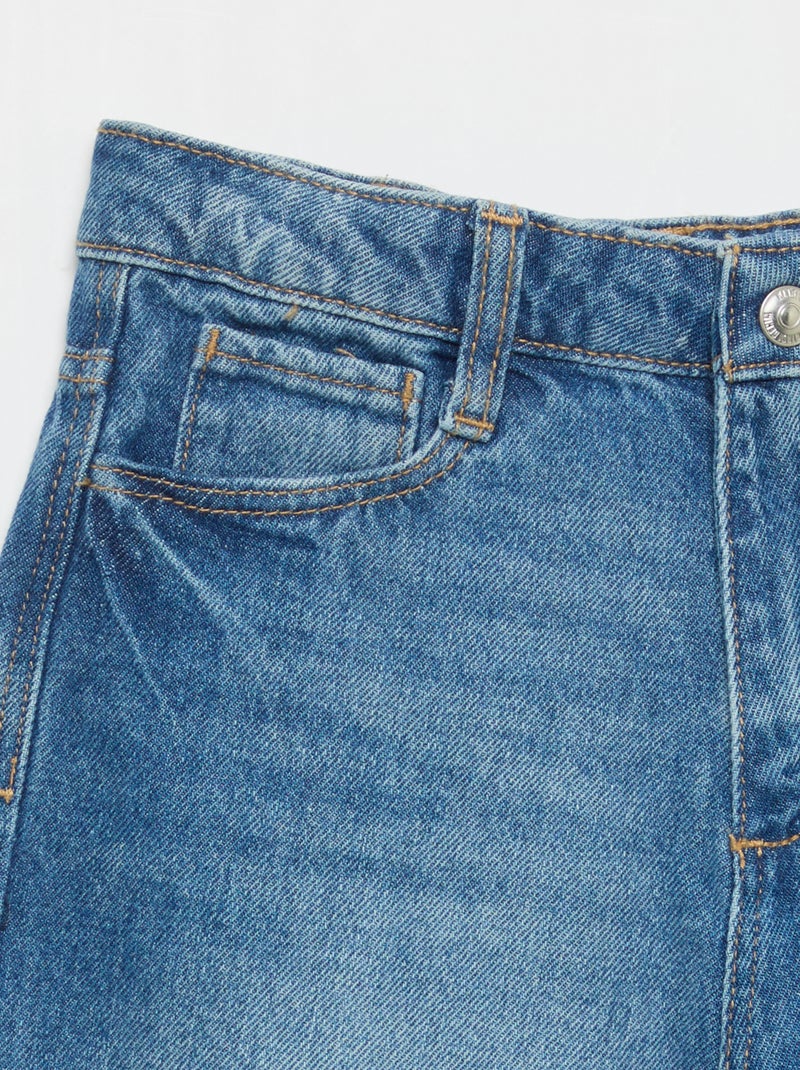 Baggy Fit Denim Trousers Blue - Kiabi