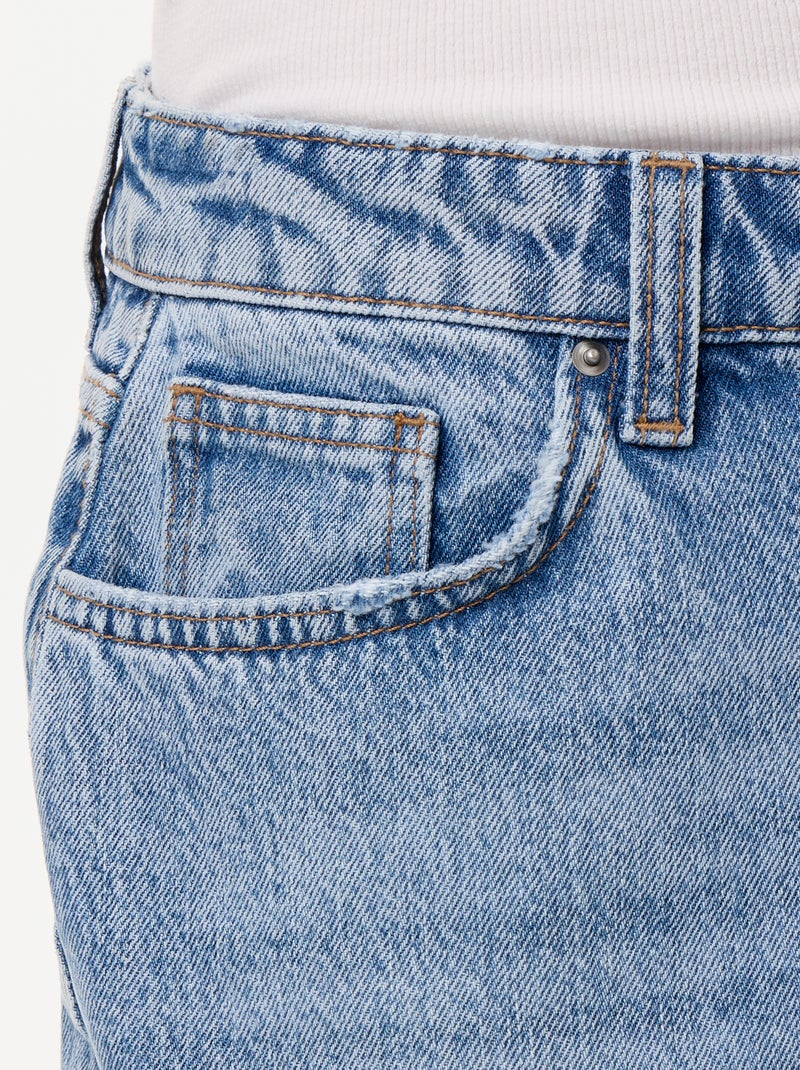 Baggy Fit Denim Trousers Blue - Kiabi