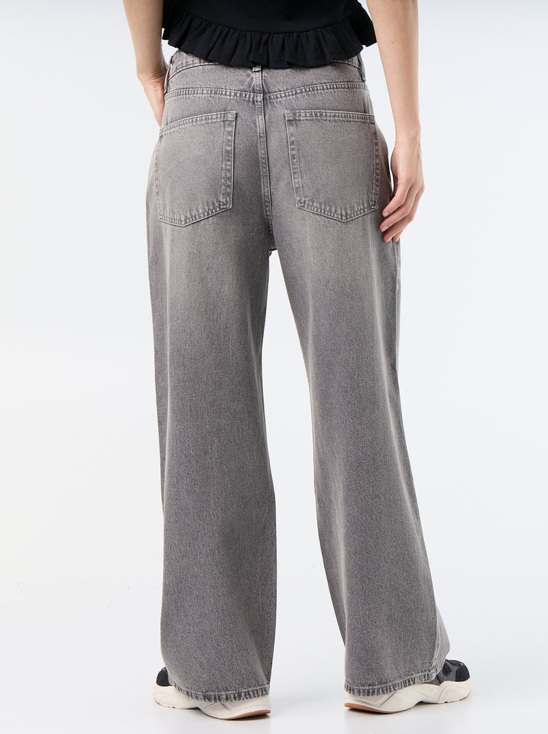 Baggy-Jeans Gris - Kiabi
