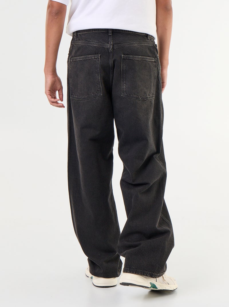 Baggy-Jeans mit 5 Taschen Noir - Kiabi