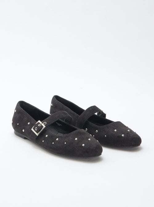 Ballerinas mit Nieten-Riemchen - Kiabi