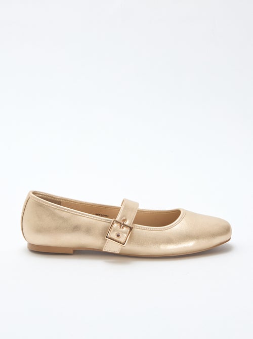Ballerine dorate con cinturini - Kiabi