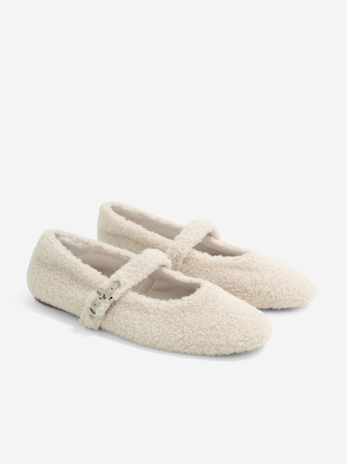 Ballerine piatte effetto montone - Kiabi