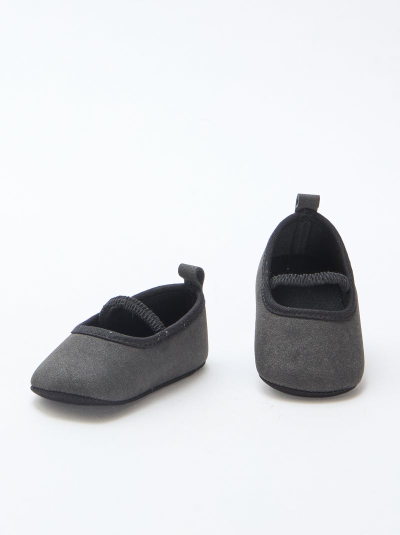 Ballerine unie Noir - Kiabi