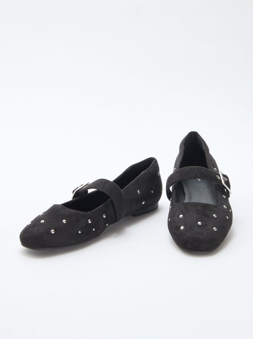 Ballerines à brides effet clou - Kiabi