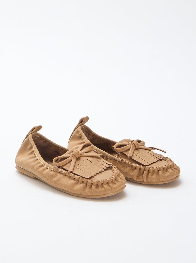 Ballerines à franges Beige - Kiabi