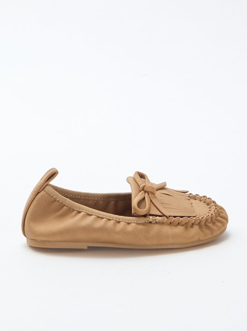 Ballerines à franges Beige - Kiabi