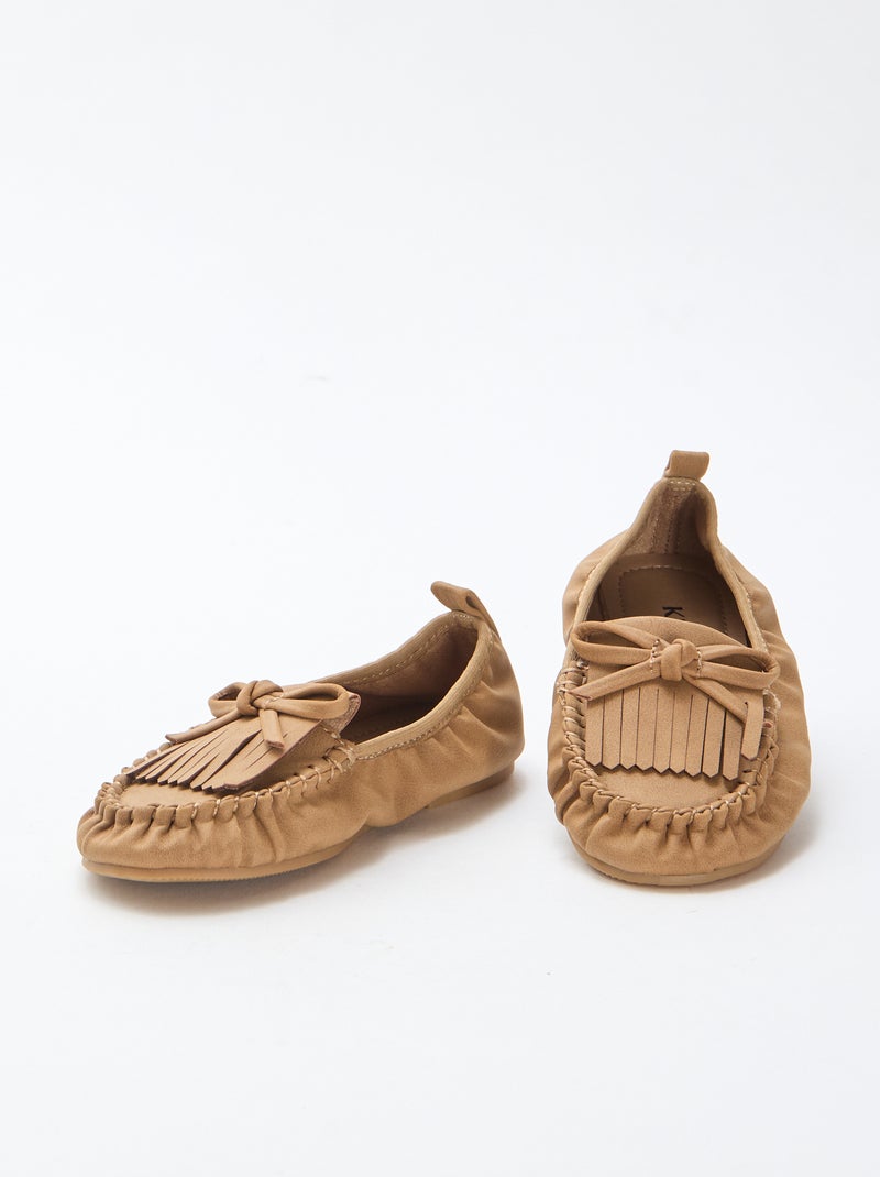 Ballerines à franges Beige - Kiabi