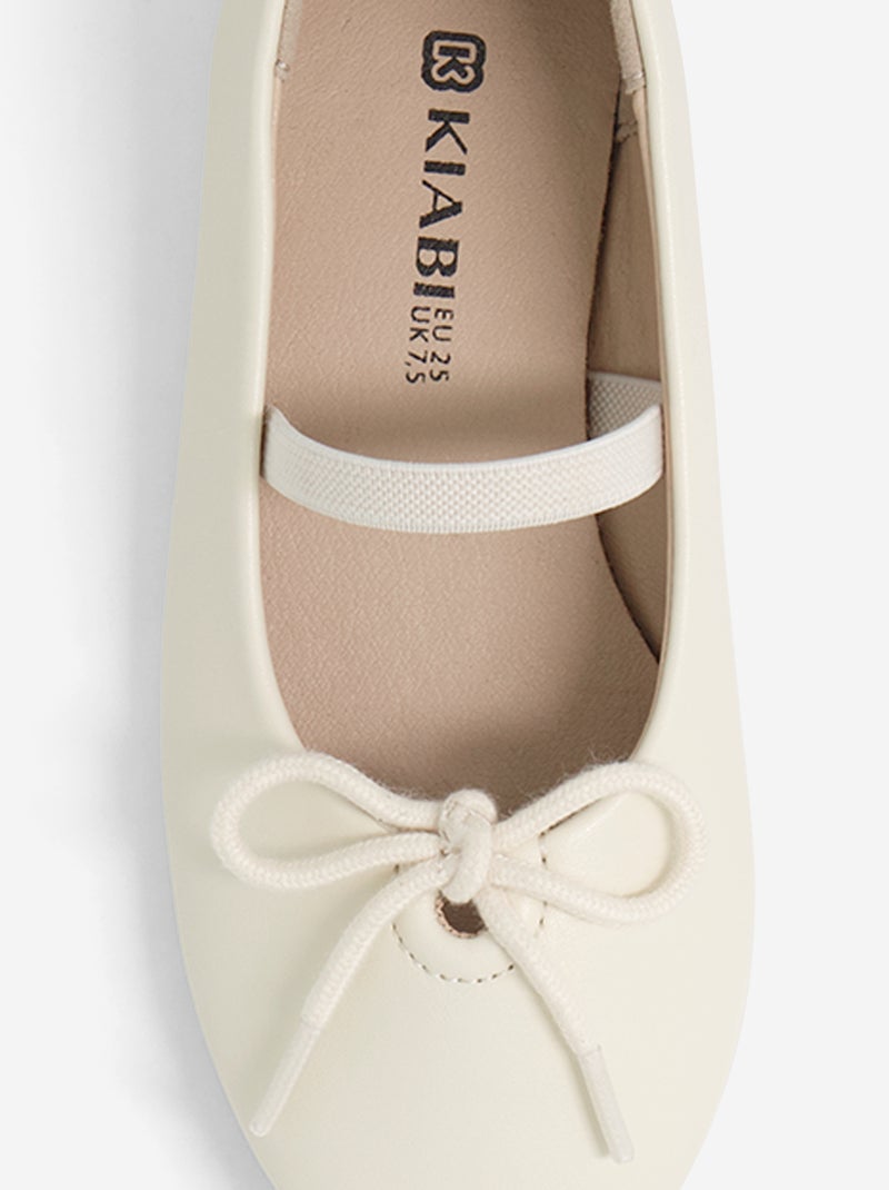 Ballerines avec nœud fantaisie Beige - Kiabi