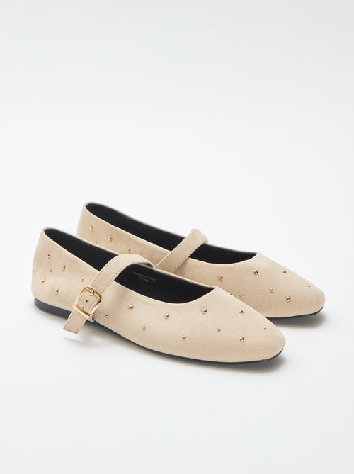 Ballerines plates en simili - Kiabi